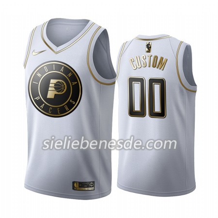 Herren NBA Indiana Pacers Trikot Nike 2019-2020 Weiß Golden Edition Swingman - Benutzerdefinierte